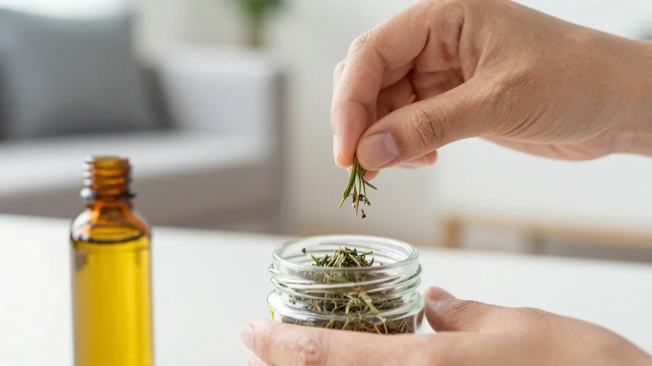 Přesné míchání bylin do oleje pro edibles